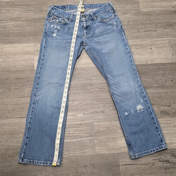 Vintage Hollister Light Washed Distressed Denim Blue Jeans - Picture 5 of 6